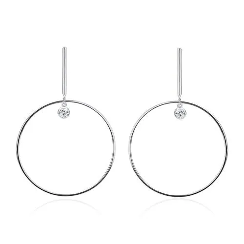 Ørehænger i Sølv med Ringe og Zirkonia