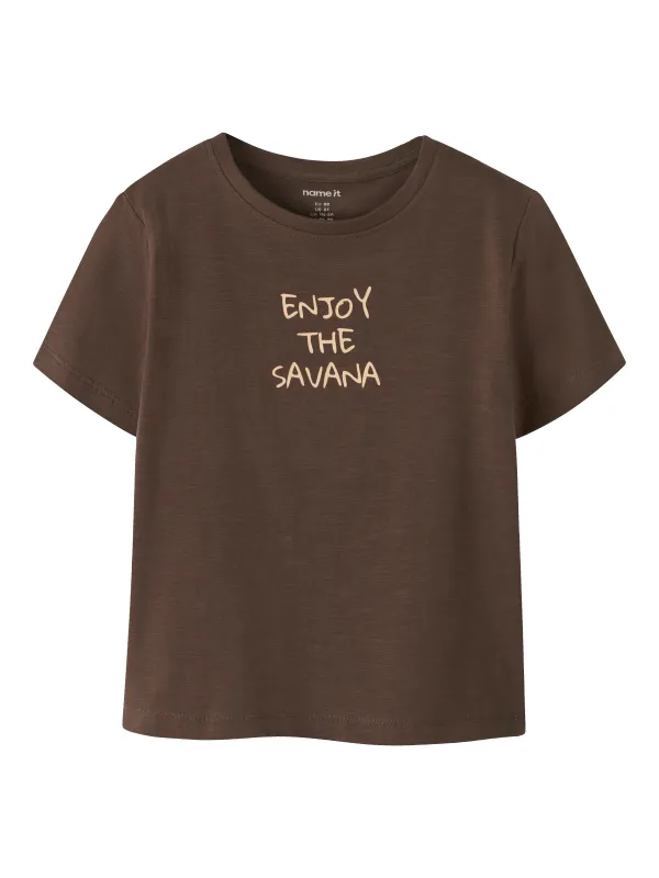 Name It Holdu - SS Top - Chestnut - 92 cm