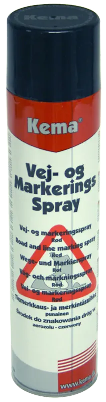Kema vej- og mark.spray rød 600ml