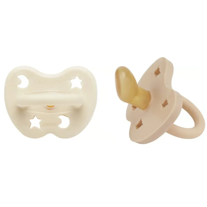 Hevea Naturgummi Sut, Baby 3-36 Måned Milky White & Sand (1 sæt)