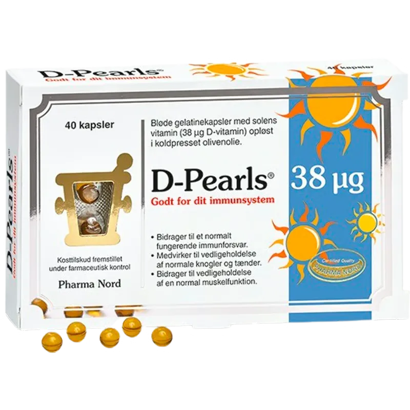 Pharma Nord D-Pearls 38 µg- (40 tabletter)