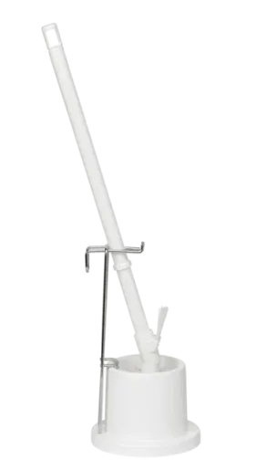 Vikan Toiletbørste m/holder og vægophæng, 720 mm, Medium, Hvid