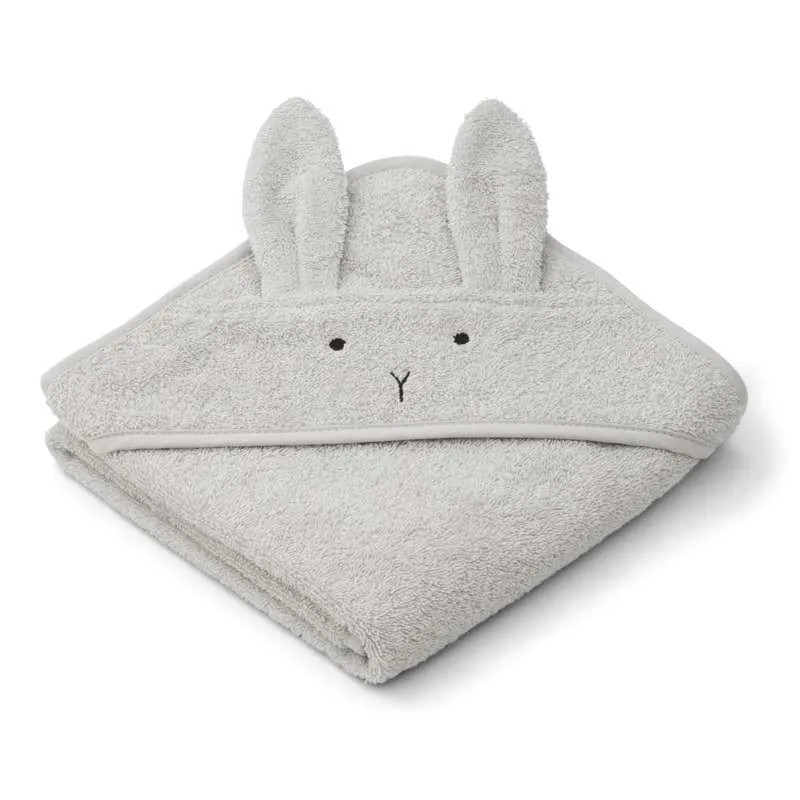 Liewood Albert Badehåndklæde m. Hætte - Baby - Rabbit/Dumbo Grey