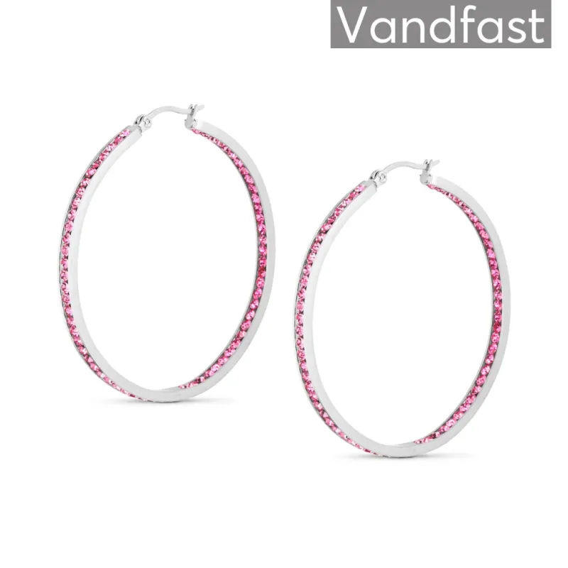 ANNEBRAUNER Creole Thin Big Rose Øreringe
