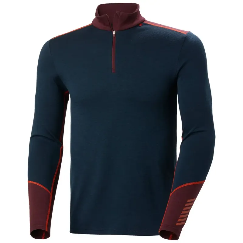 Helly Hansen Lifa Merino Midweight Half-Zip Skiundertrøje Herre, midnight