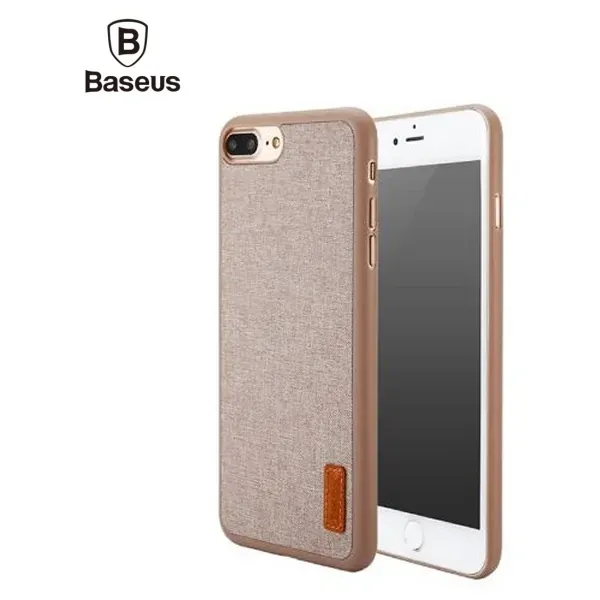 Baseus ultra slim iPhone 7 cover beklædt med vævet stof. Khaki.