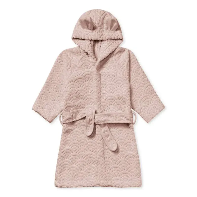 Cam Cam Copenhagen Badekåbe m. Hætte og Ører - 3-4 år - GOTS - Dusty Rose