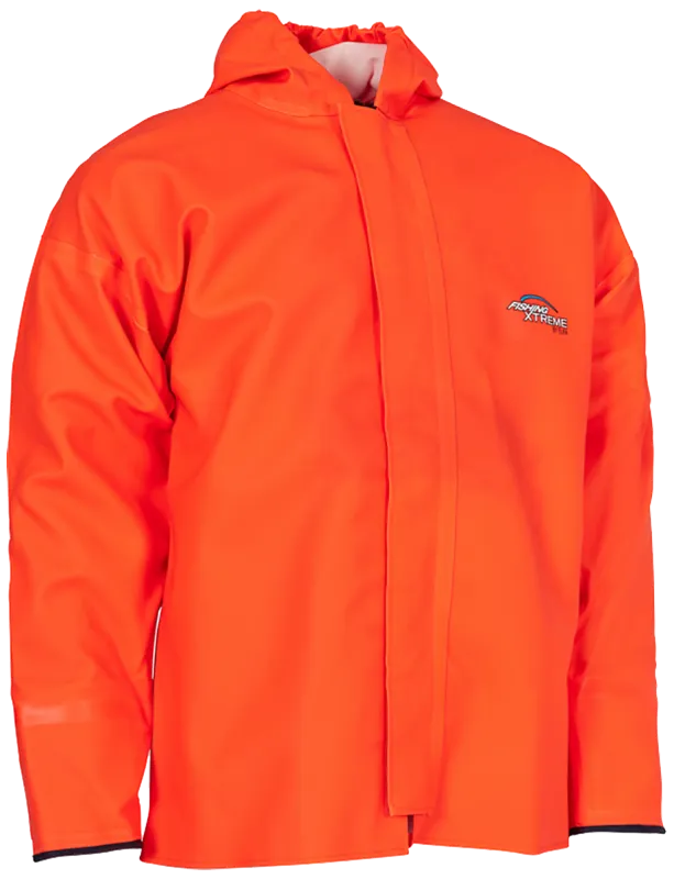 Regnjakke kraftig PVC 179806 fl. orange Str. XS