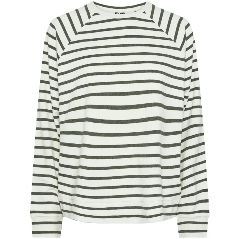 PIECES dame top PCBIBI - Deep Lichen Green CLOUD DANCER