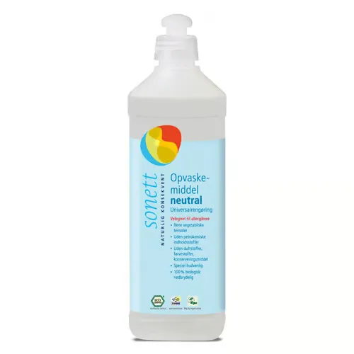 Sonett Opvaskemiddel/Universalrengøring Neutral (500 ml)