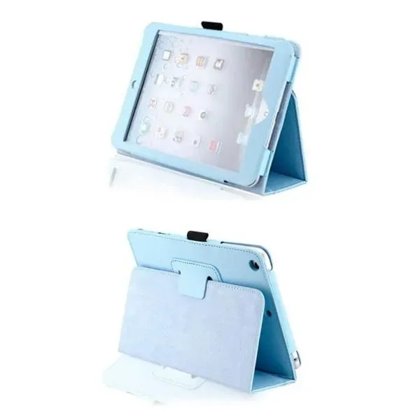 Lædertaske /-holder til iPad Mini. Blå.