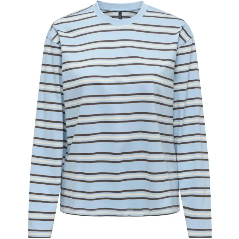 Only dame bluse ONLMAY - Soft Chambray Chocolate martini+birch