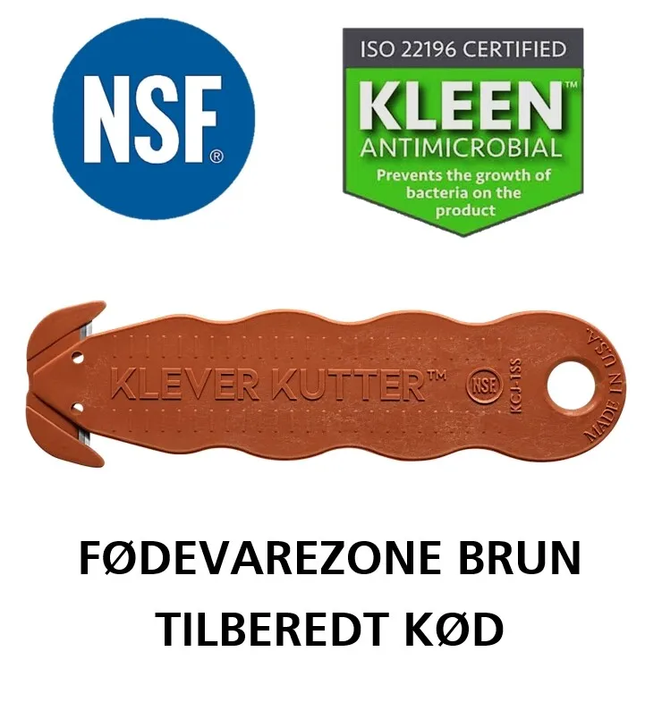 KLEVER NSF kniv fødevarezone BRUN 10 stk. pakning