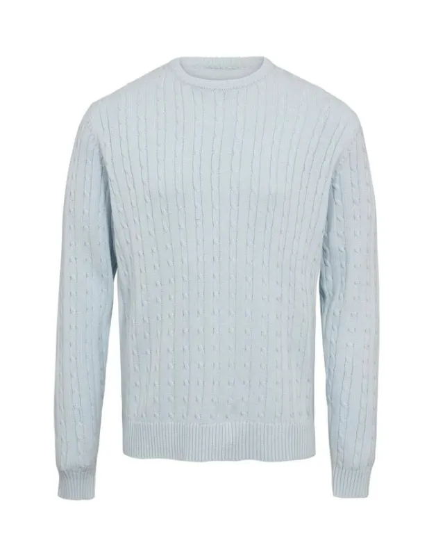 Cable o-neck knit regular fit