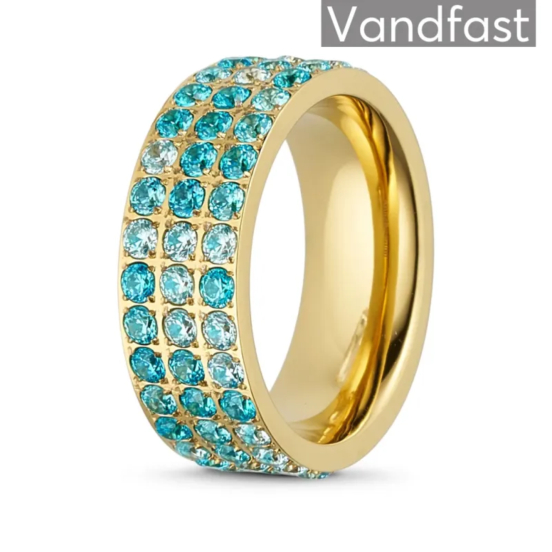 ANNEBRAUNER Alliance Blue Mix Ring 18K Guldbelagt