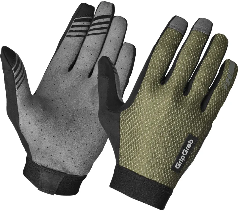 GripGrab Vertical 2 InsideGrip™ Langfingret Sommerhandsker - Olive Green