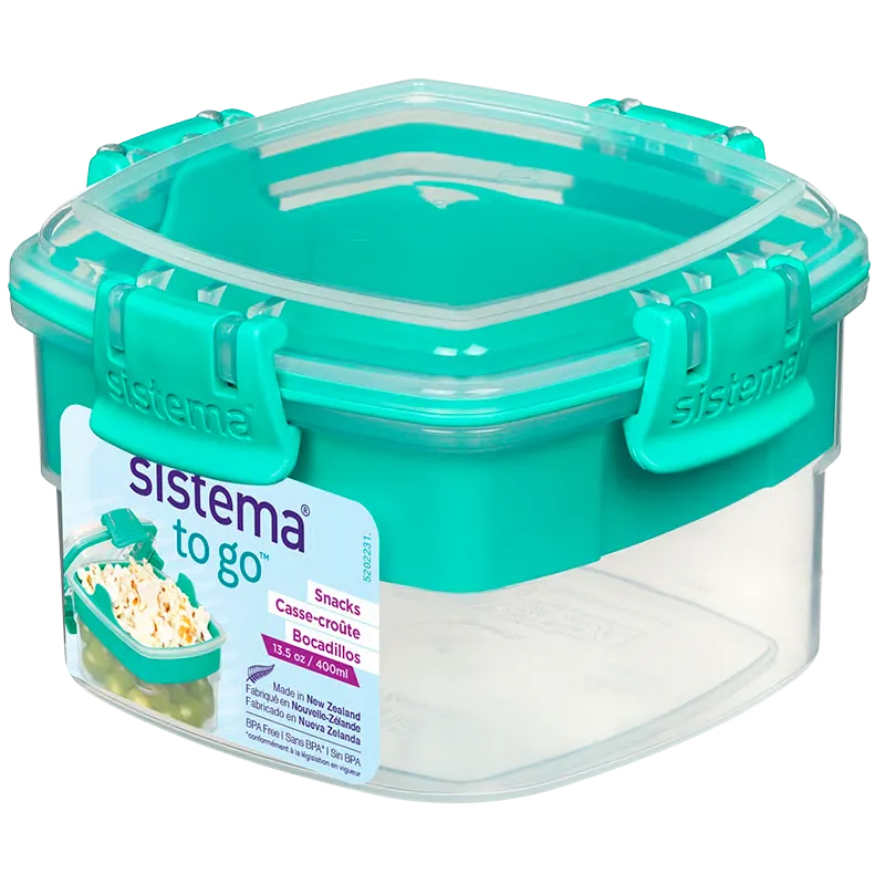 Sistema Snack To Go Box 2 Rum Ass. Farver (400 ml)