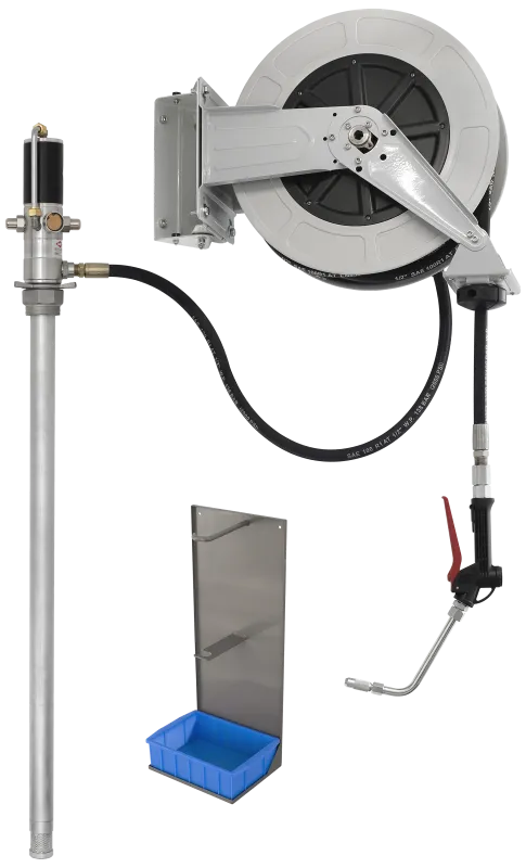 Oliesæt f/208ltr fad, pneum. pumpe & manuel pistol