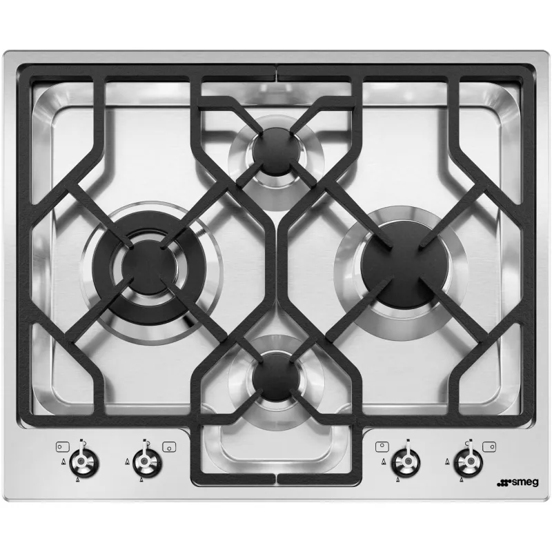 Smeg 60cm Classic Gaskogeplade i rustfrit stål
