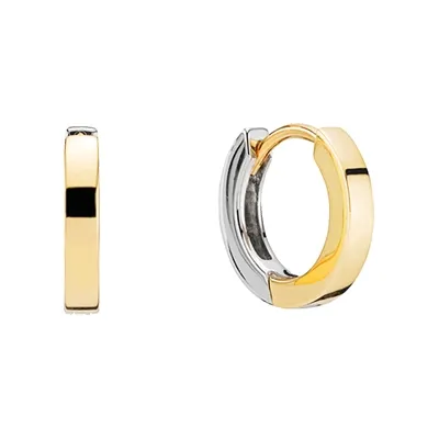 Creoler i 8 kt. Guld og Hvidguld - 13 mm