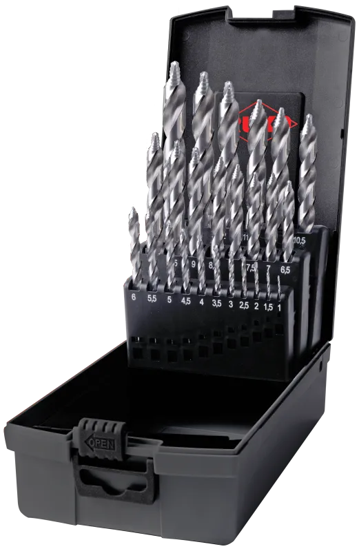 Spiralborsæt HSS m/flowstep-spids 25stk 1-13×0,5mm