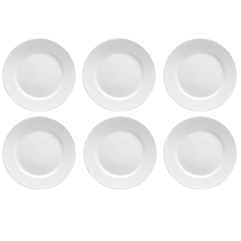 Rörstrand Swedish Grace Hvid Tallerken 21 cm 6-pak