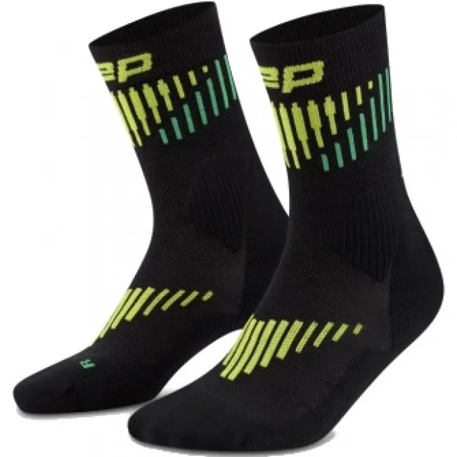 CEP Core Run Merino Socks Mid Cut 3.0, løbestrømper, herre, sort