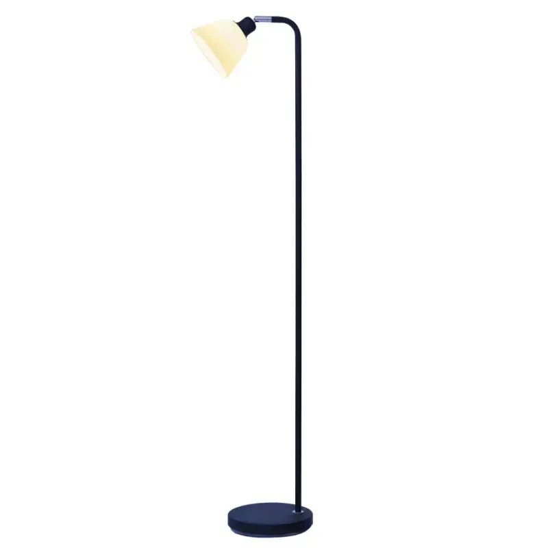Halo Design CARPENTER Gulvl. Ø15  E14, Opal glas / sort - 737574