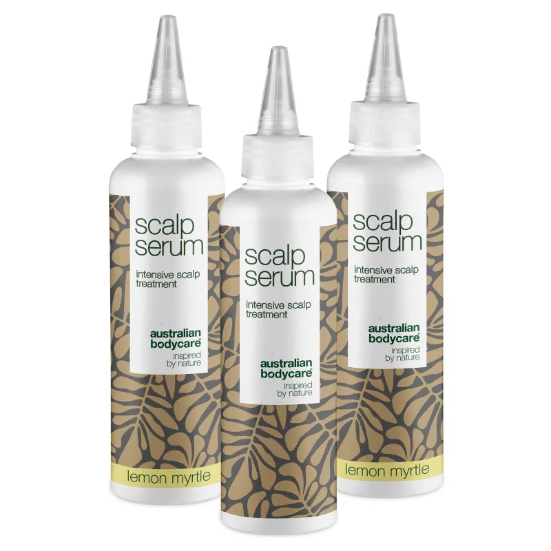 3 for 2 Serum hovedbundskur 150 ml - pakketilbud â Pakketilbud med 3 hovedbundskure (150 ml): Tea Tree Oil & Lemon Myrtlet