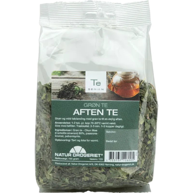 Natur Drogeriet Grøn Te Aften Te (100 g)