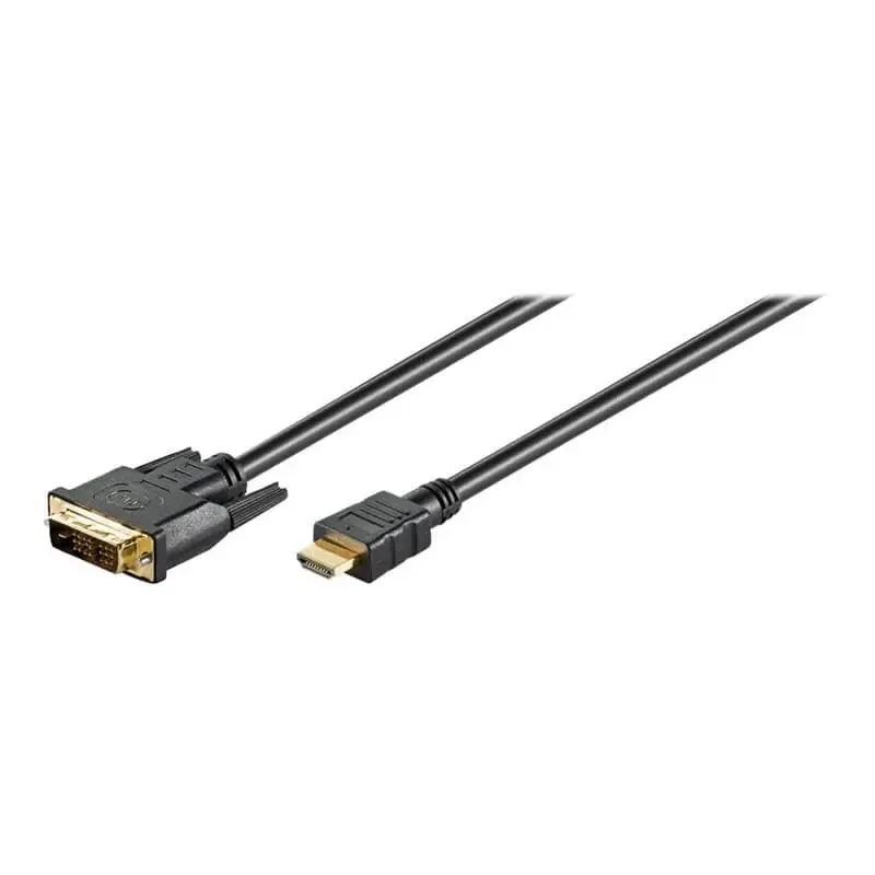 HDMI til DVI-D kabel. Goobay. Guldbelagte stik. 1.5m.