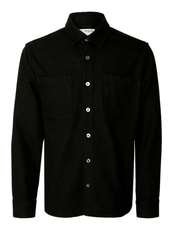 SLH-TWILL MIX OVERSHIRT LS
