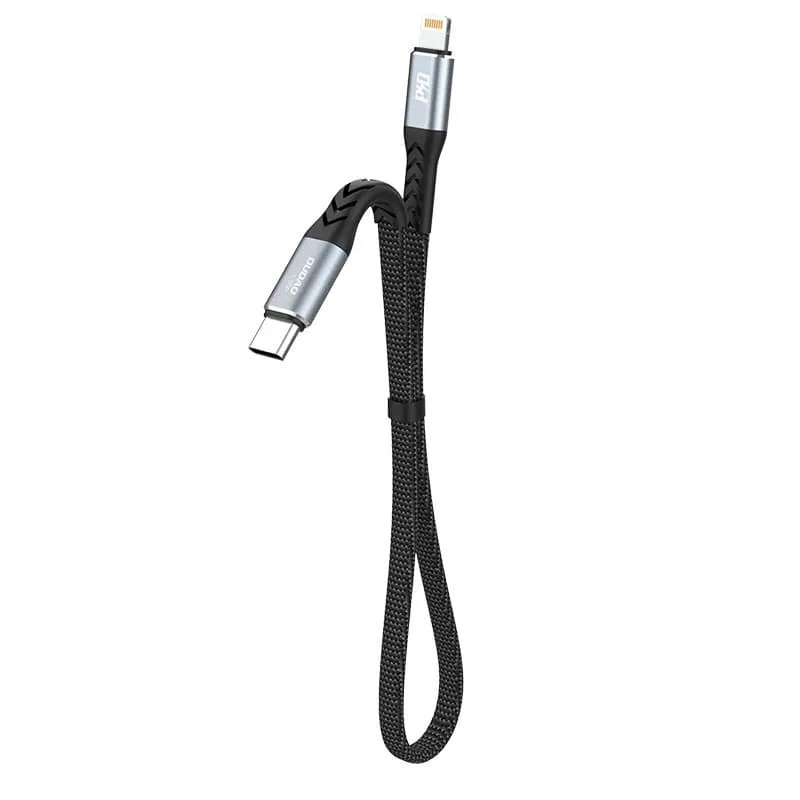Dudao L10P USB-C til Lightning Kabel  -  20W Hurtigopladning, 23 cm, Sort