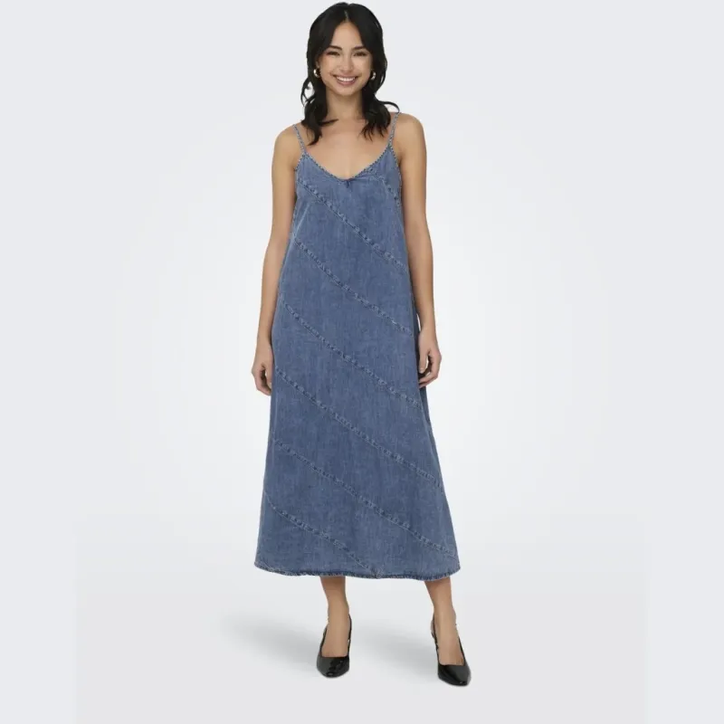 Only dame kjole ONLDIA - Light Blue Denim