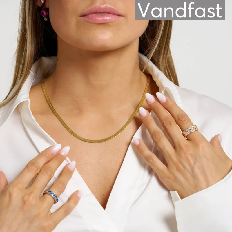 ANNEBRAUNER Snake 4 mm Halskæde 18K Guldbelagt