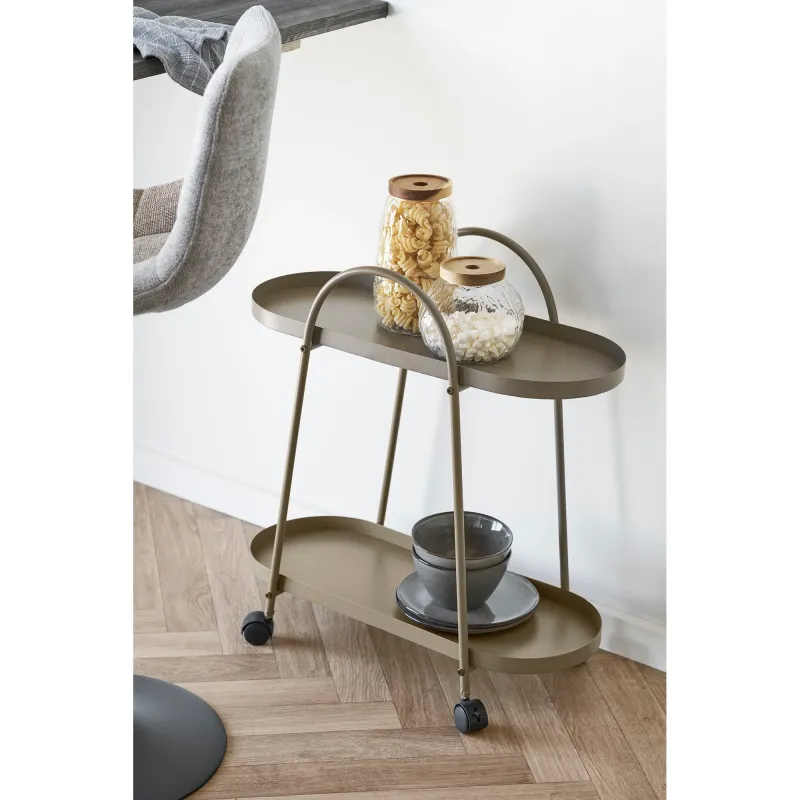 House Nordic - Empoli Barvogn  -  2 Hylder  -  Brun Stål  -  27,5 x 60 x 64 cm