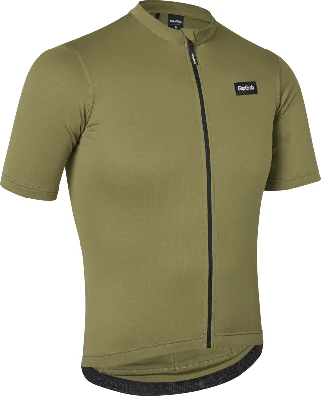 GripGrab Kortærmet Gravelin Merinotech Cykeltrøje - Olive Green