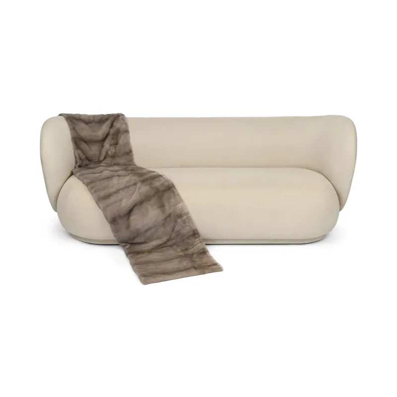 Minkplaid | Bagside af kashmir | Silver Blue | 50x200 cm