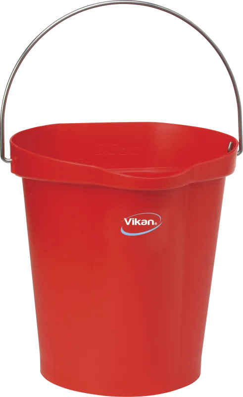Spand 5686, plast m/rf bærehåndtag 12ltr, rød