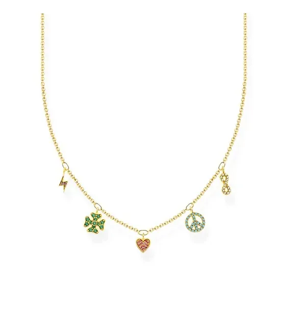 Thomas Sabo Charming gold Symbols Guld halskæde 45cm