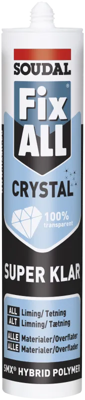 FixAll Crystal fuge-/klæbemasse 290ml klar