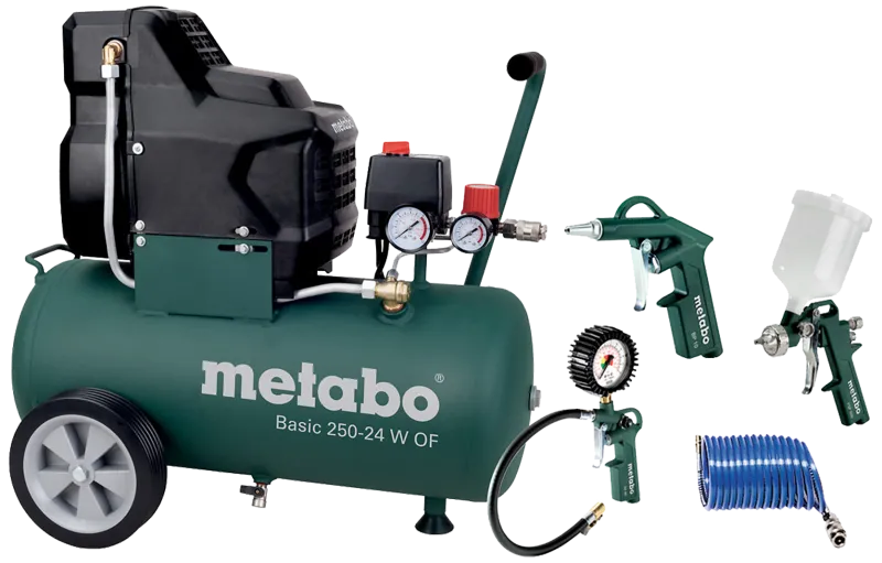 Kompressor Basic 250-04 OF, med LPZ4 værkstøjssæt