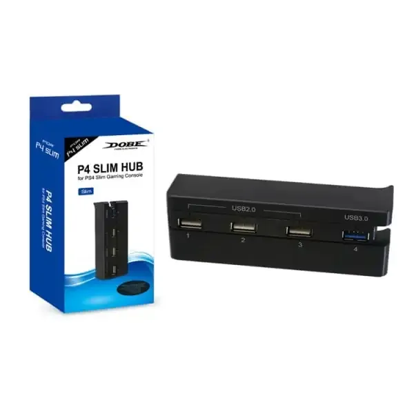USB Hub Til PS4 Slim. DOBE. Udvid til 4 USB porte.