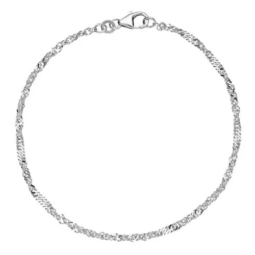 Singapore Armbånd i Sølv - 18,5 cm