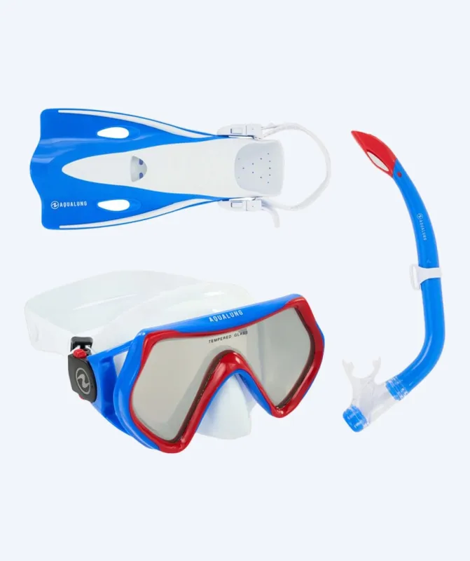 Aqualung snorkelsæt til børn - Hero - Hvid/blå