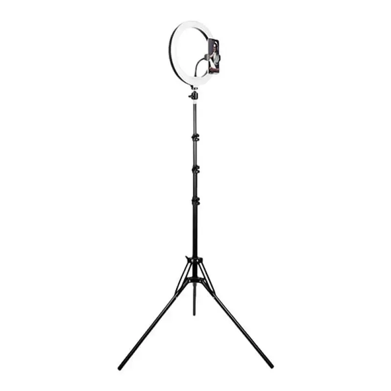 Tracer Ring light. Telefonholder til live streaming med LED-ringlys.