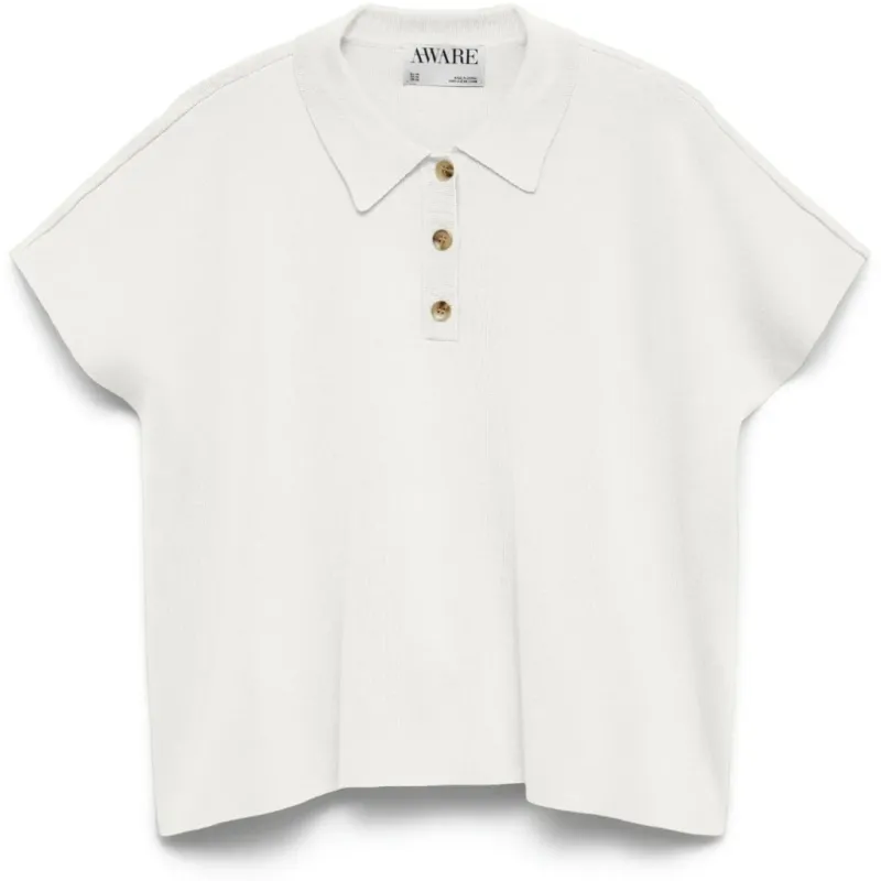VERO MODA dame polo AWALICE - Snow white