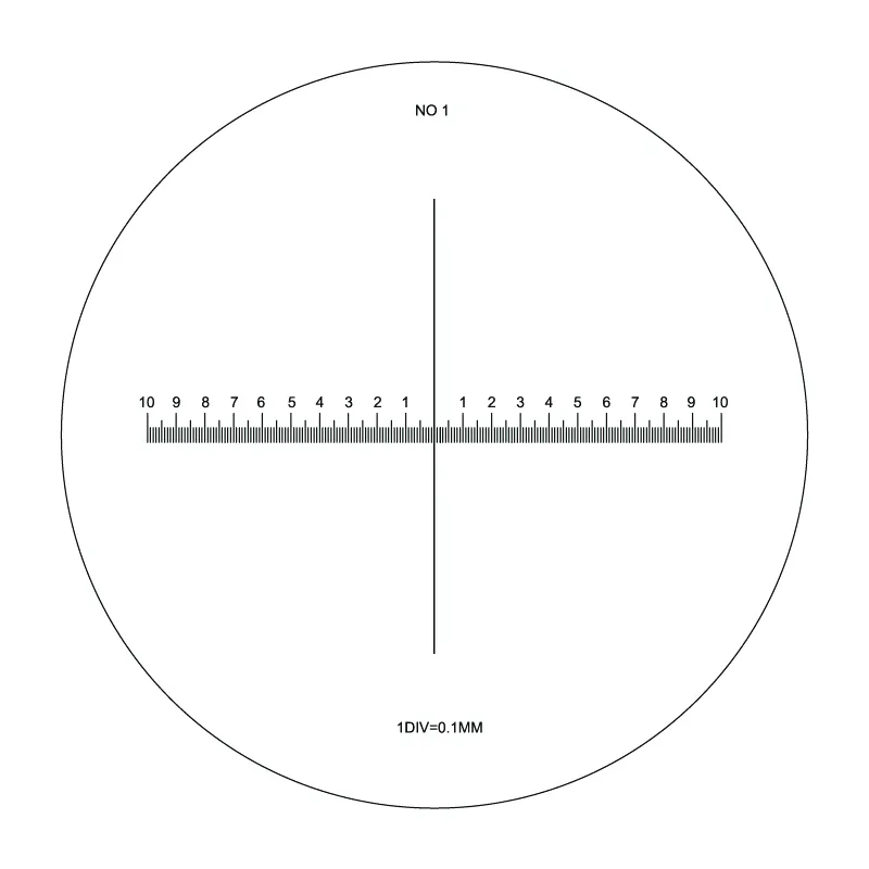 Skala nr. 1 til målelup 10X forstørrelse (art. 15405226)