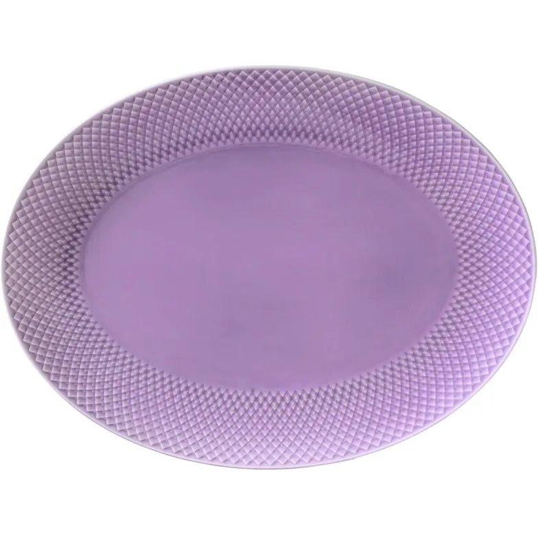 Lyngby porcelæn Rhombe Color Ovalt Serveringsfad 35x26,5 cm