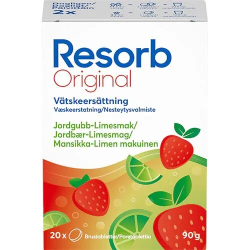 Resorb Original Jordbær-Limesmag - 20 tabletter
